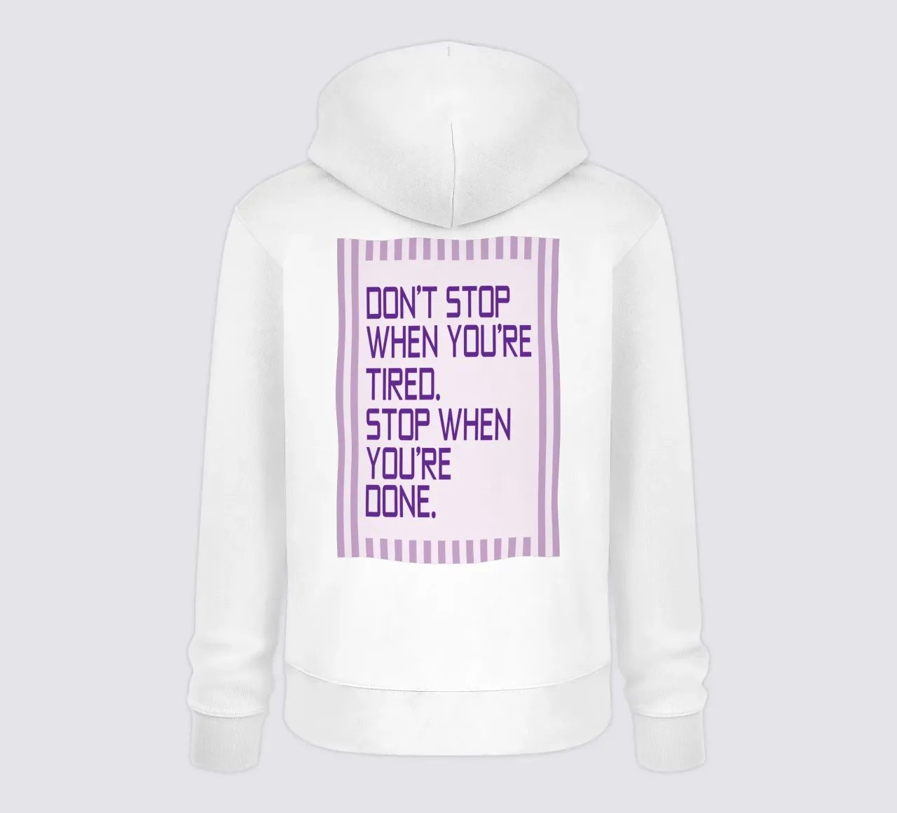 Non fermarsi quando si è stanchi felpa con cappuccio da Mutiaram