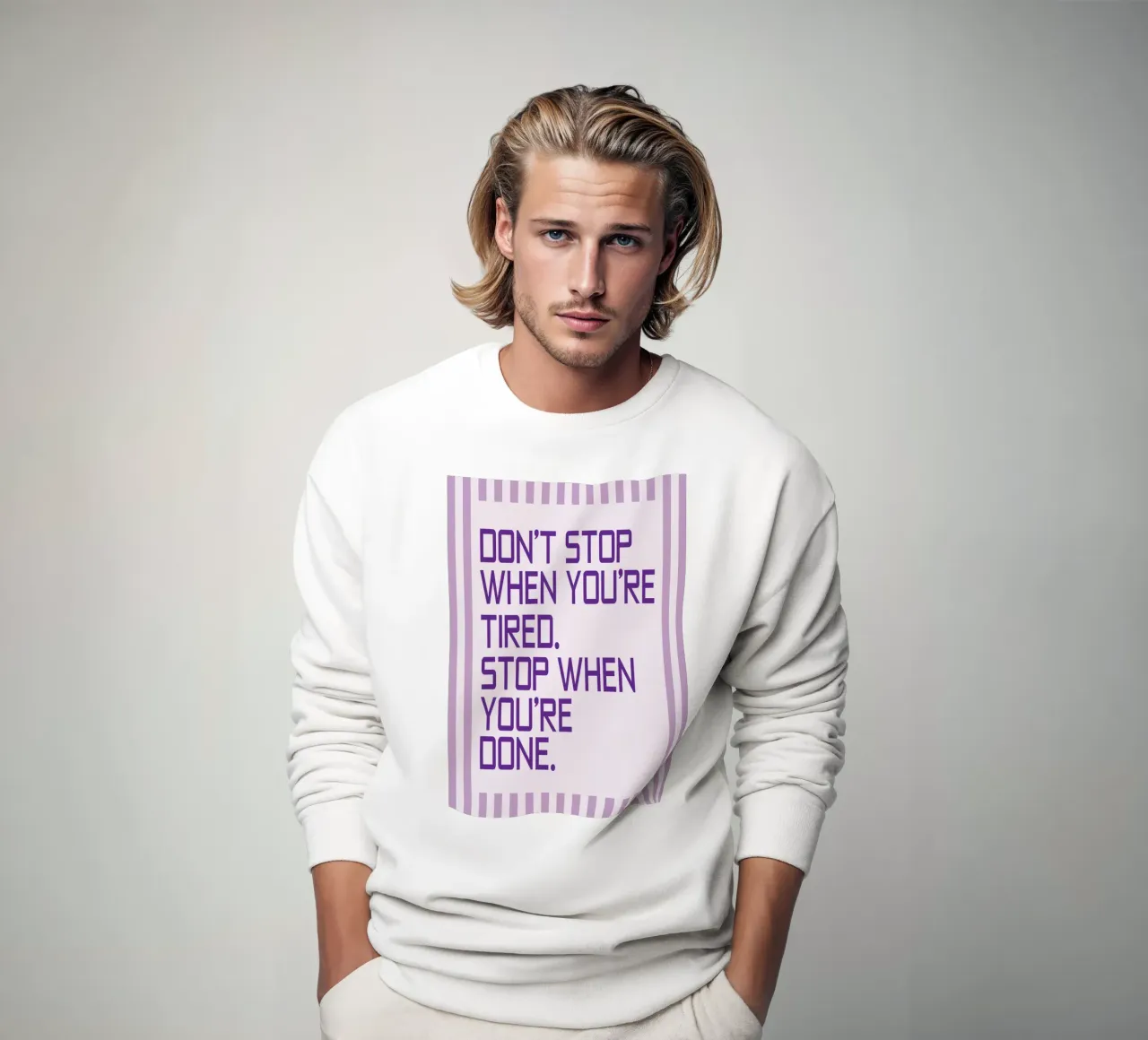 Non fermarsi quando si è stanchi felpa da Mutiaram