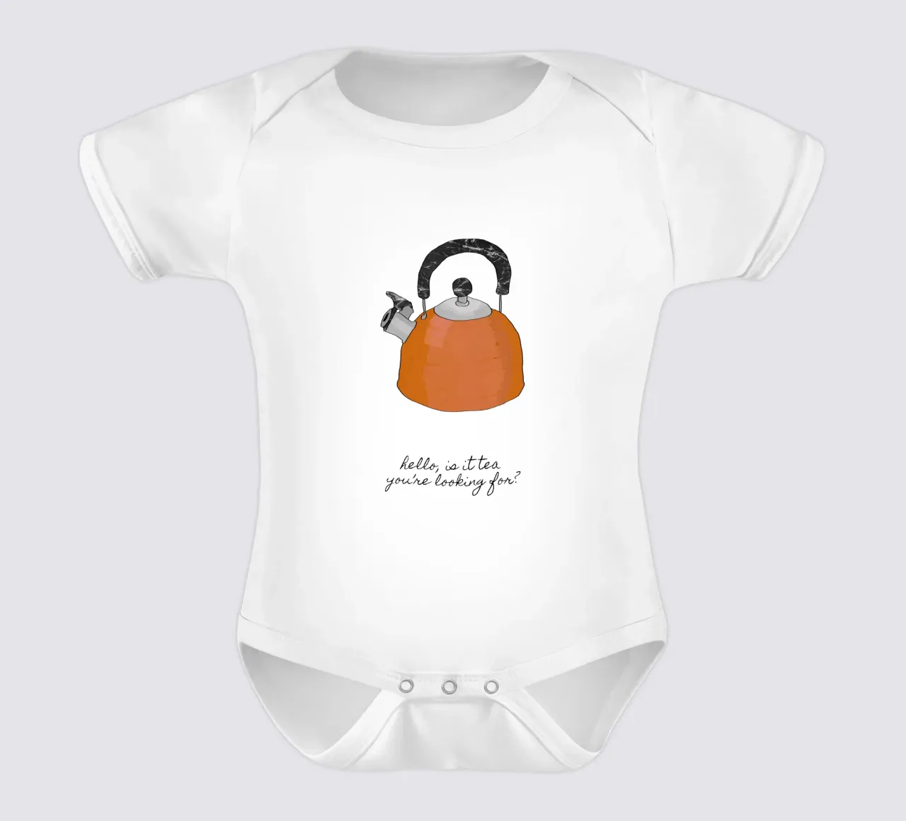 Hello Is It Tea body neonato maniche corte da Orara Studio