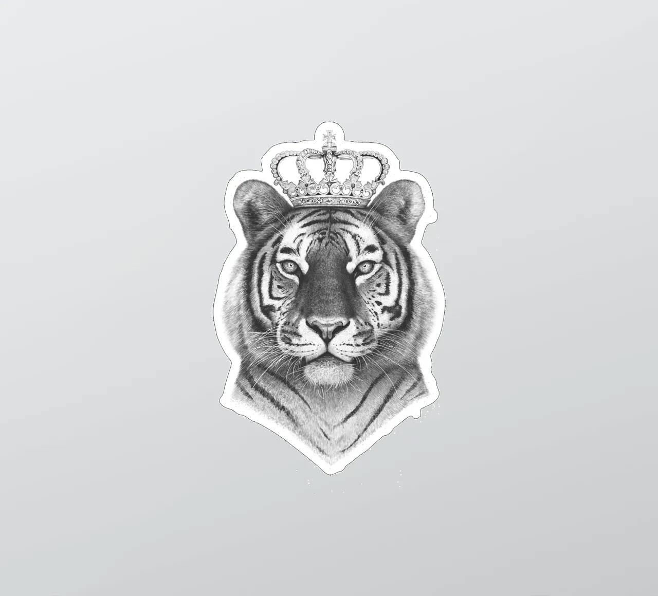 De tijgerkoning sticker van valeriyakorenkova