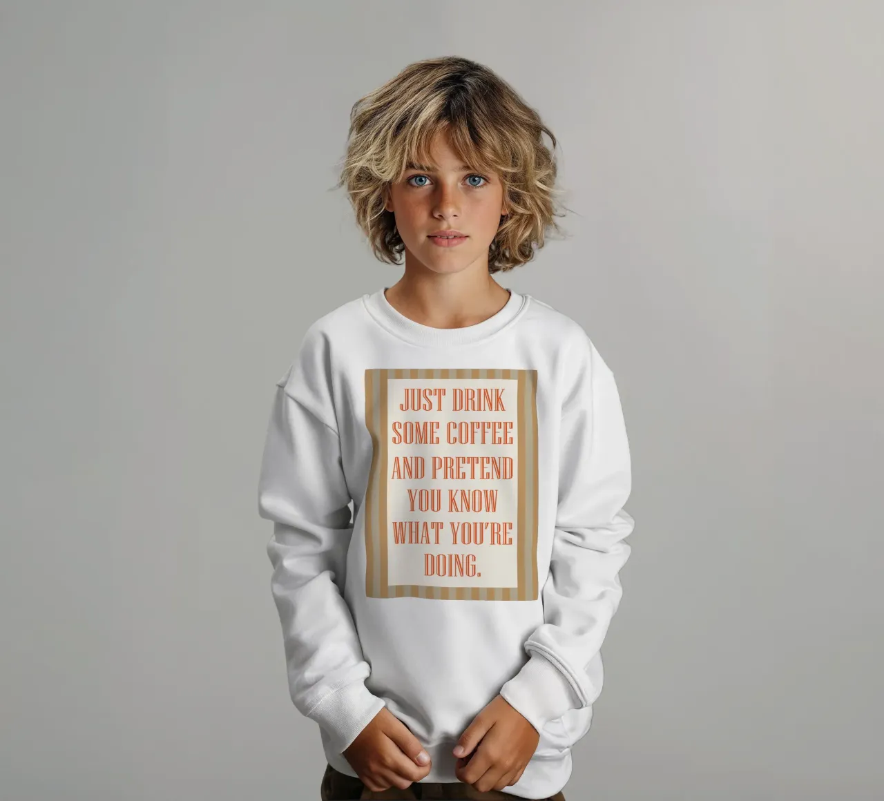 bere un po' di caffè felpa bambino da Mutiaram