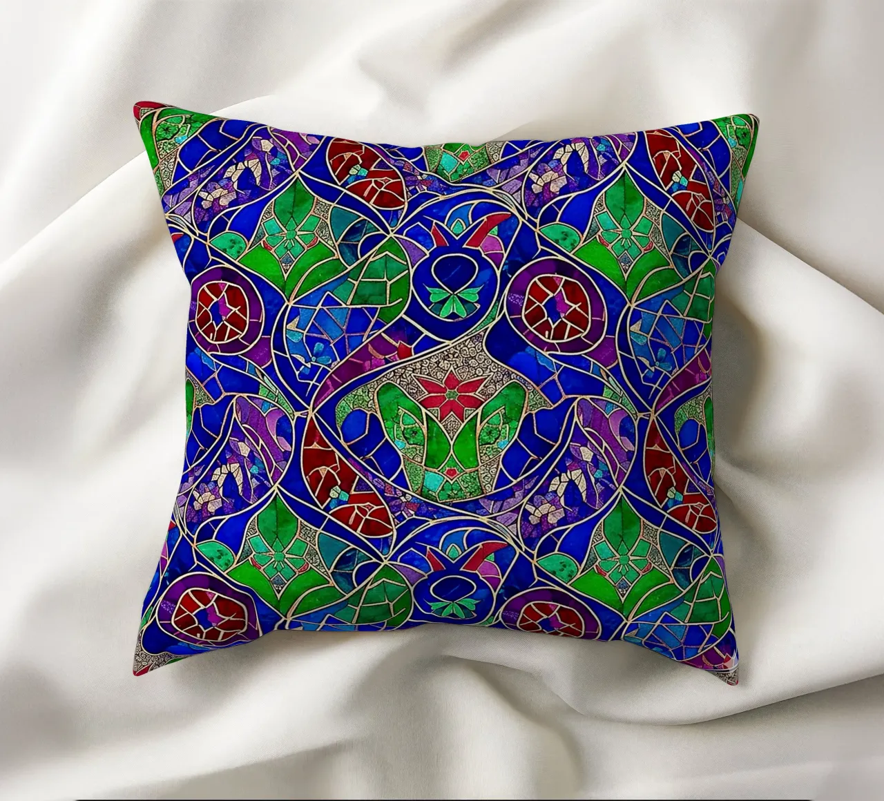 Surreal Stained Glass Pattern cuscino da Seitz Michelle