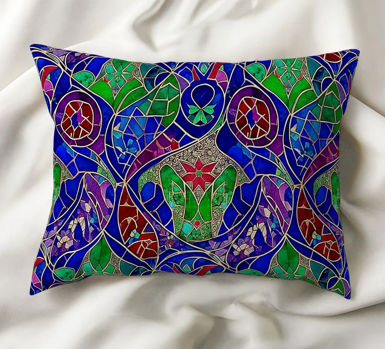 Surreal Stained Glass Pattern cuscino da Seitz Michelle