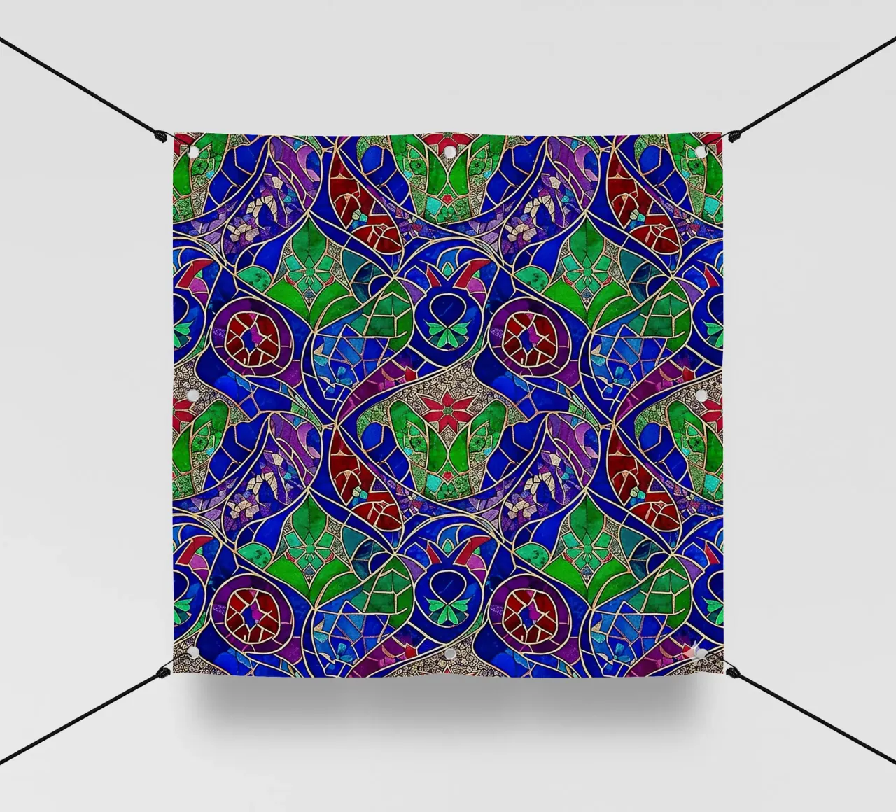 Surreal Stained Glass Pattern telo in pvc da Seitz Michelle