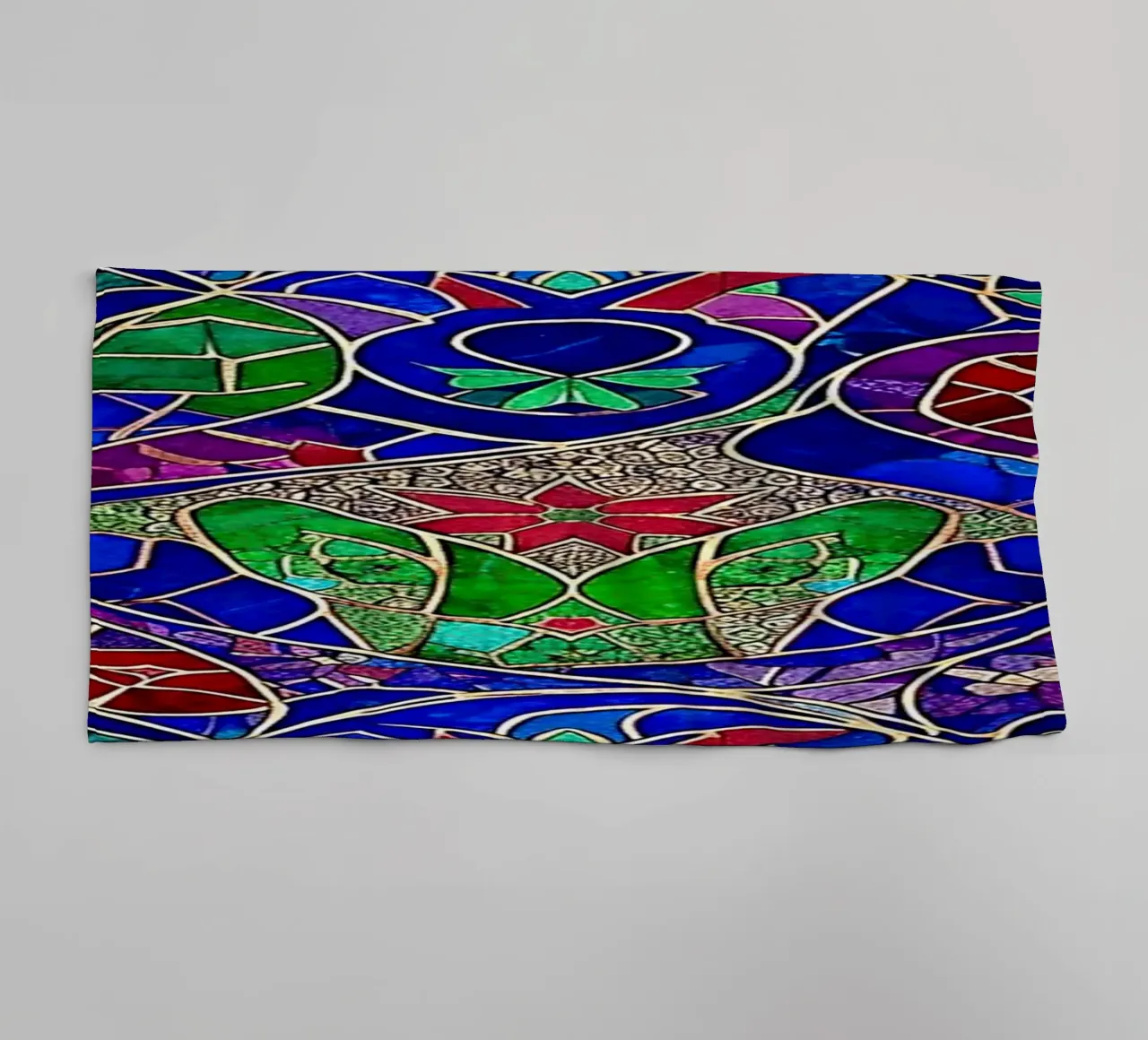 Surreal Stained Glass Pattern asciugamano da bagno da Seitz Michelle