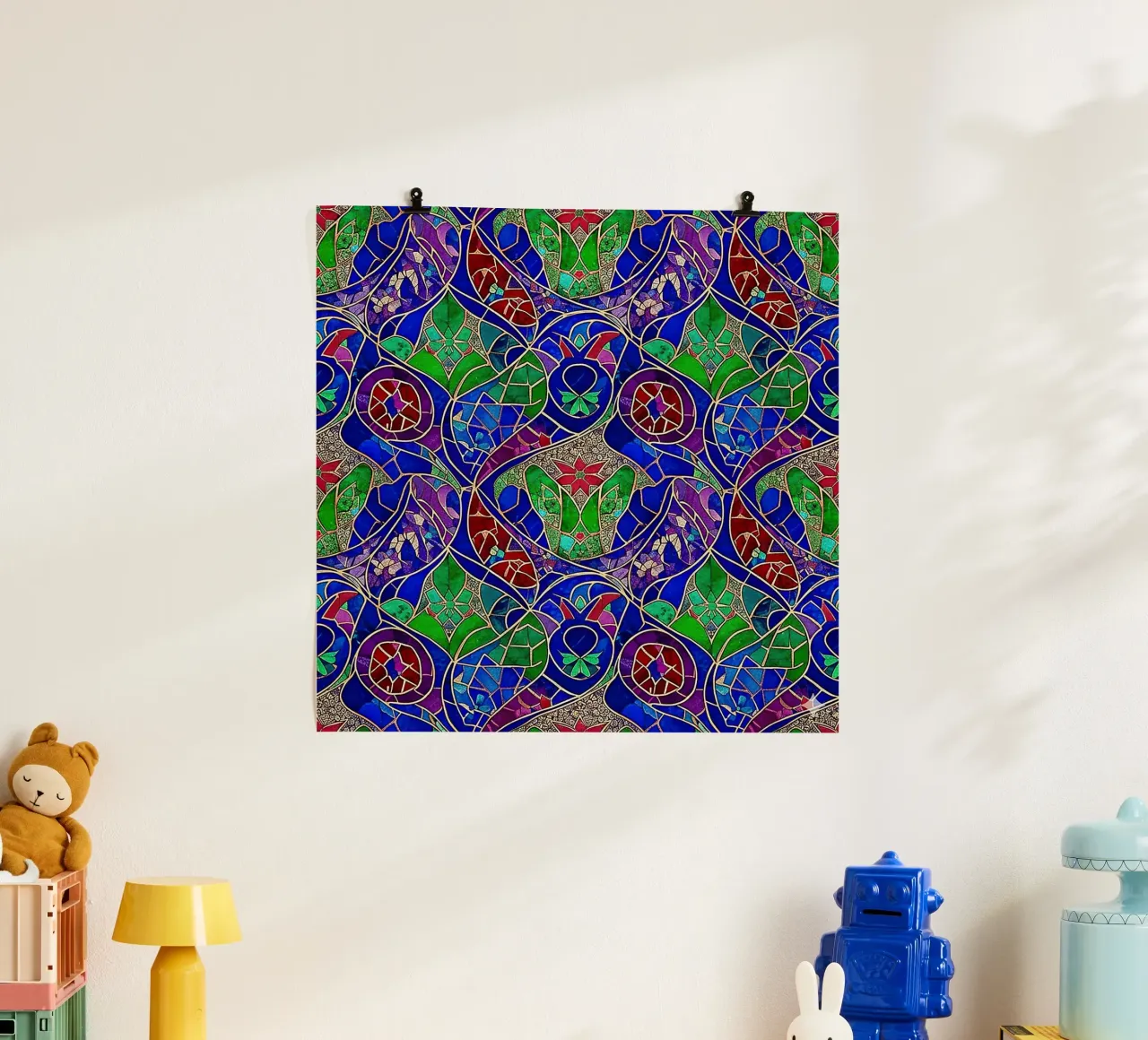 Surreal Stained Glass Pattern carta hahnemühle da Seitz Michelle