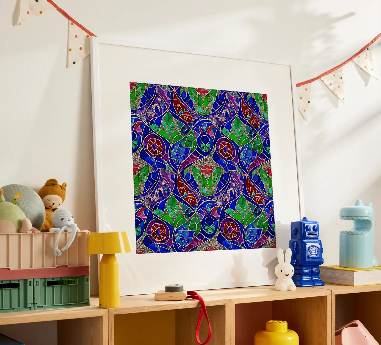 Surreal Stained Glass Pattern carta hahnemühle da Seitz Michelle