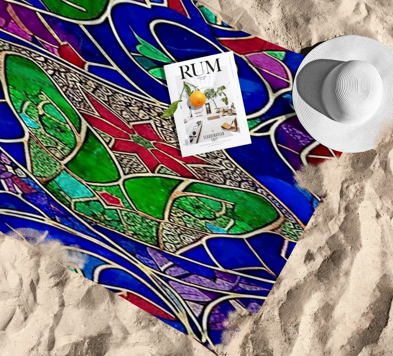 Surreal Stained Glass Pattern telo mare da Seitz Michelle