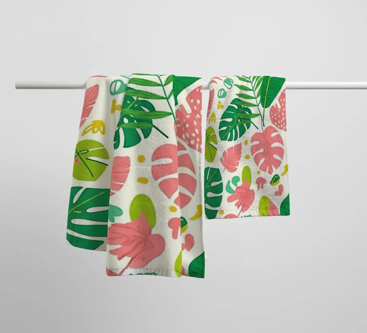 Vibrant Leaf Pattern towel by Seitz Michelle