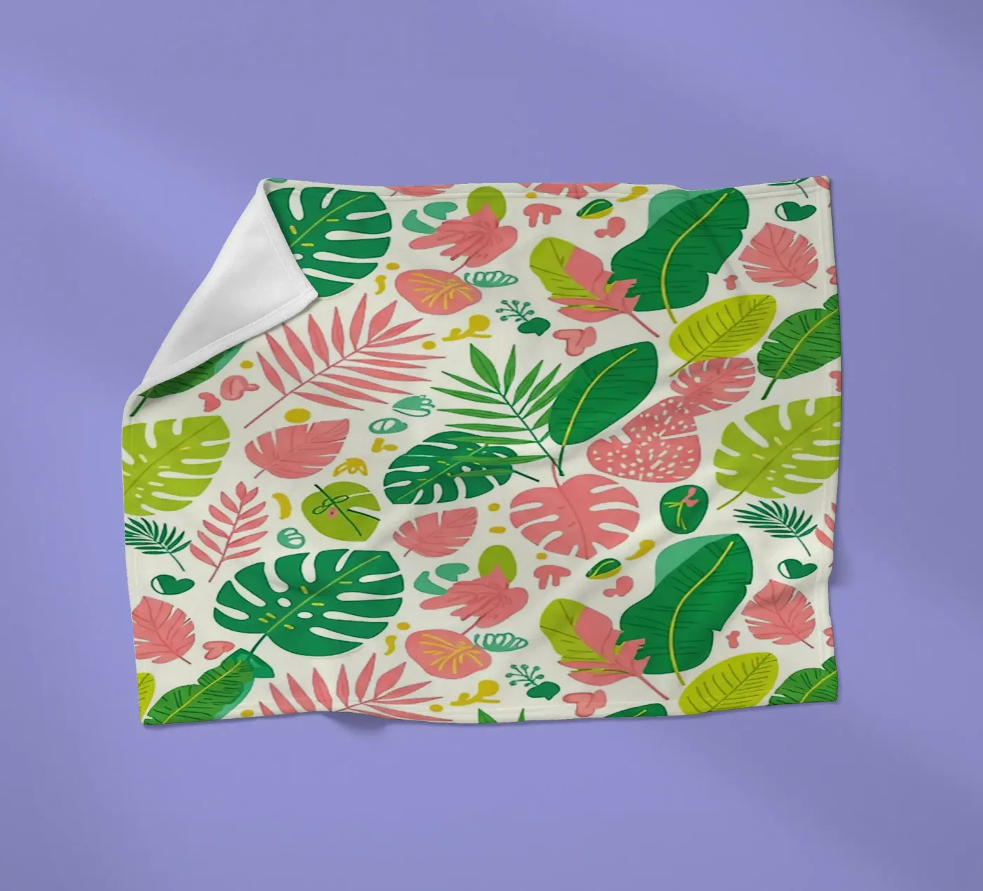 Vibrant Leaf Pattern Fleecedecke von Seitz Michelle