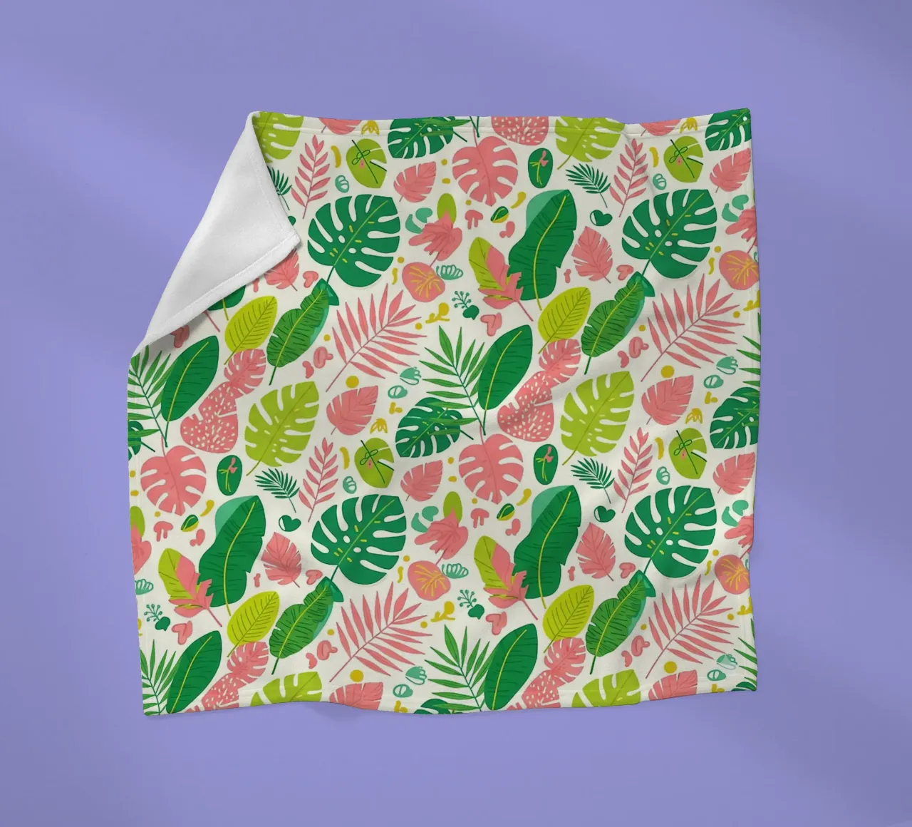 Vibrant Leaf Pattern fleecedeken van Seitz Michelle