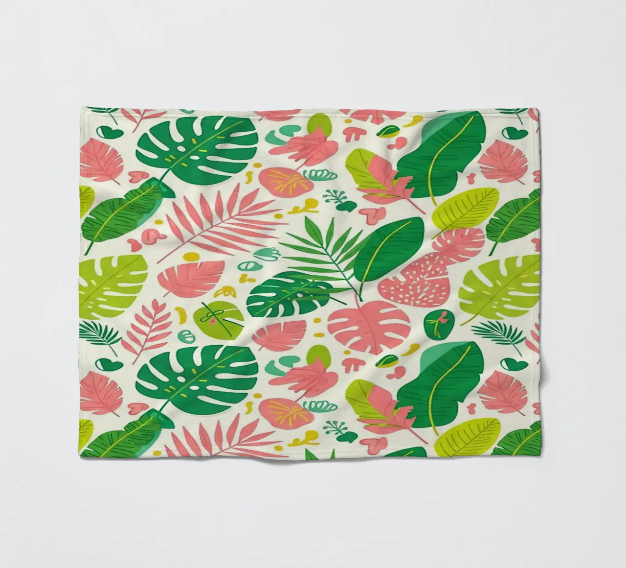 Vibrant Leaf Pattern fleecedeken van Seitz Michelle