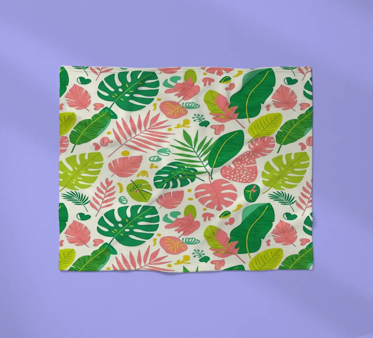 Vibrant Leaf Pattern fleecedeken van Seitz Michelle
