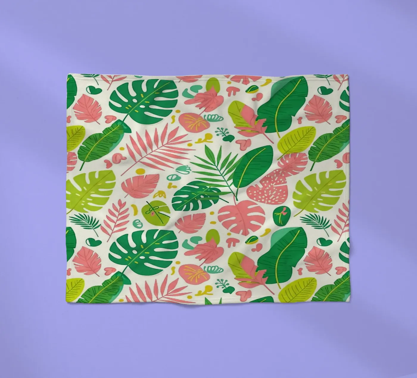 Vibrant Leaf Pattern Fleecedecke von Seitz Michelle