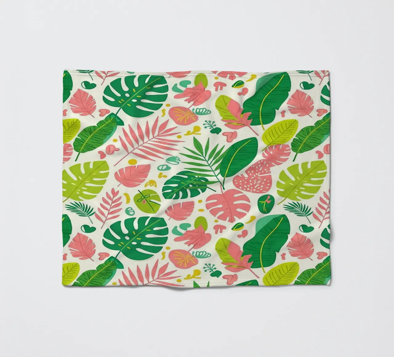 Vibrant Leaf Pattern fleecedeken van Seitz Michelle