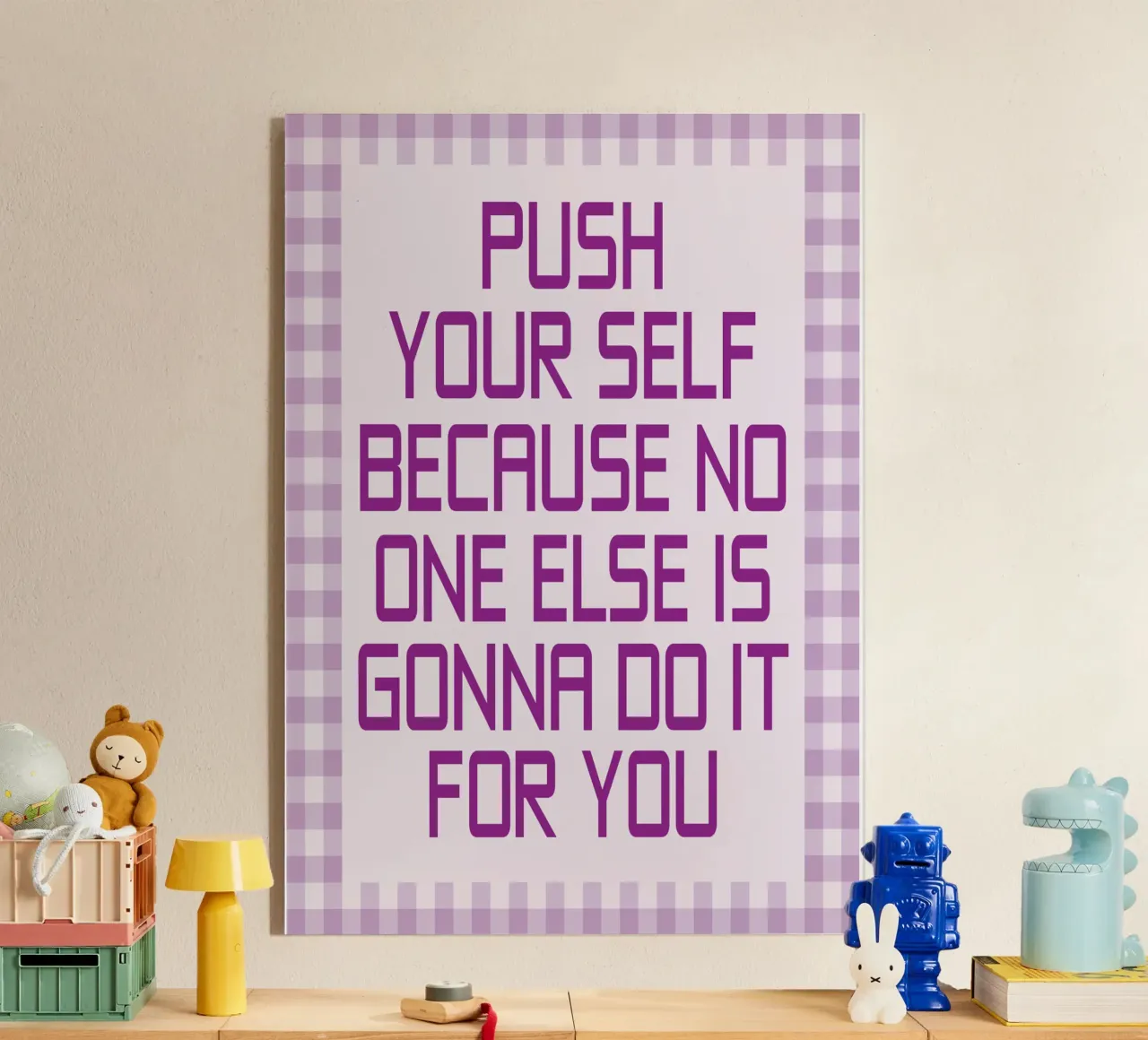 zet jezelf onder druk acryl van Mutiaram