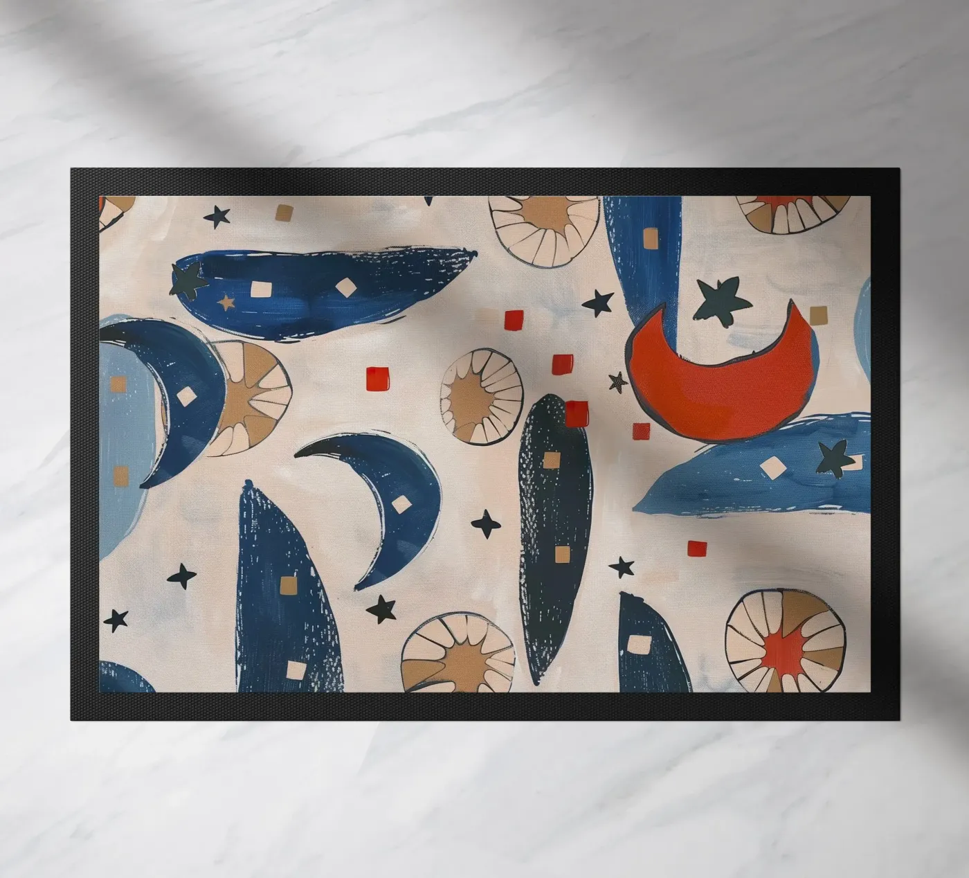 Paper Moons doormat by Sienna Atelier