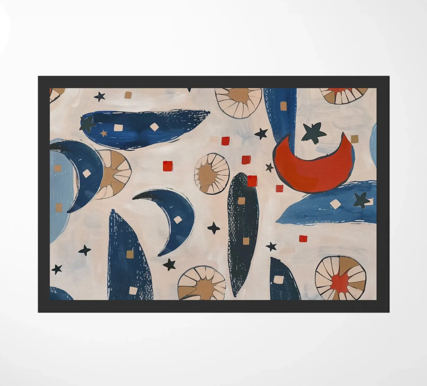 Paper Moons doormat by Sienna Atelier