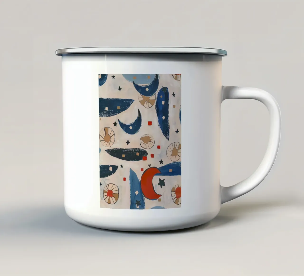 Lune di carta tazza in smalto da Sienna Atelier