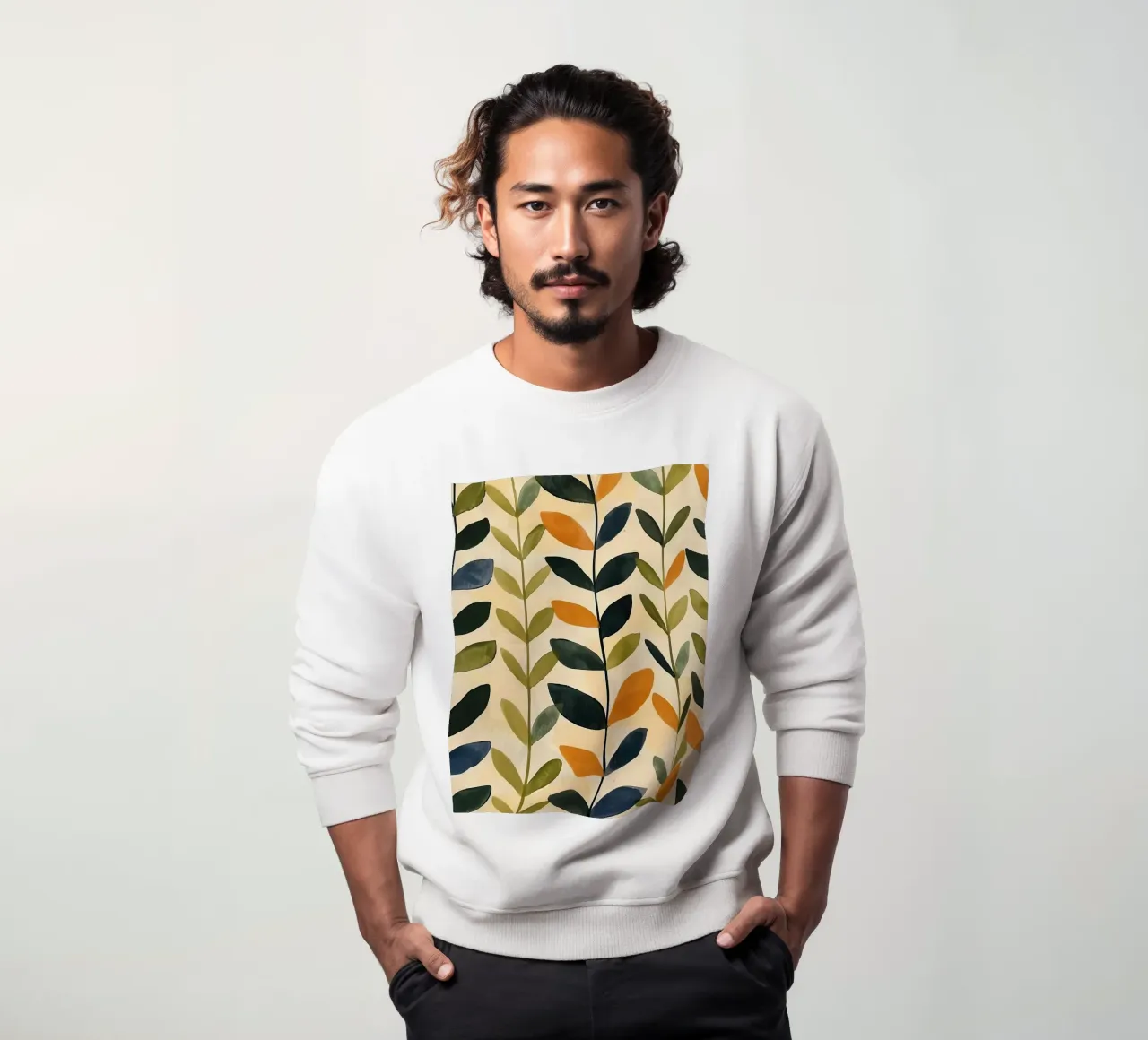 Flora patroon I sweatshirt van Sienna Atelier