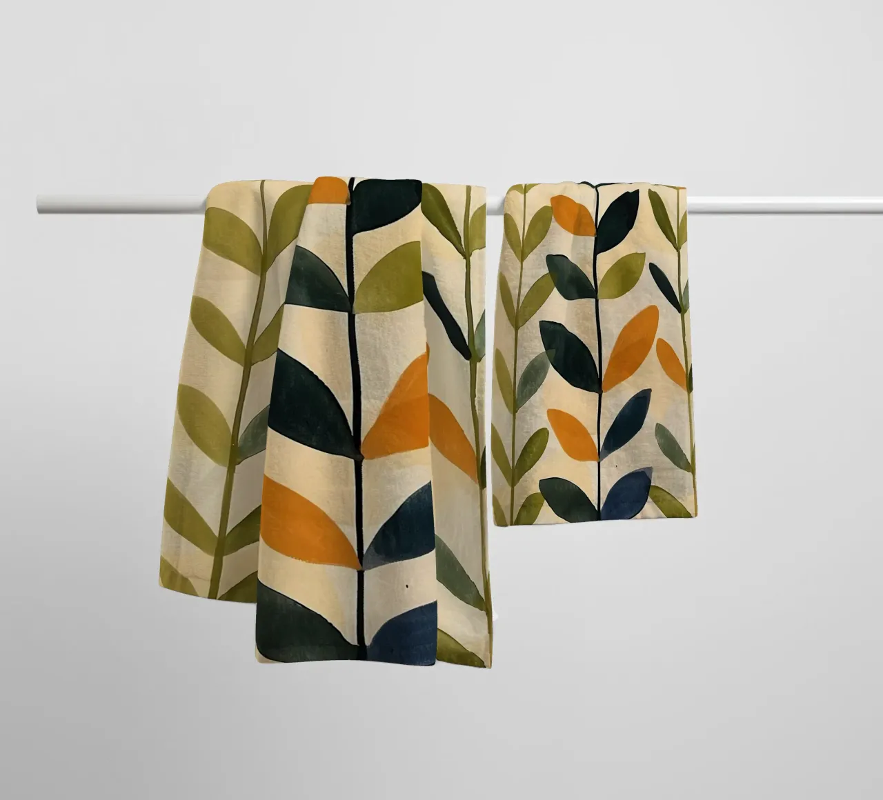 Flora Pattern I towel by Sienna Atelier