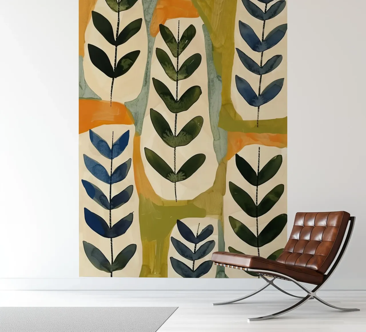 Florapatroon II fotobehang van Sienna Atelier