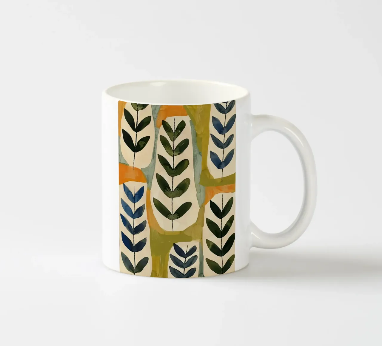 Flora Pattern II ceramic mug by Sienna Atelier