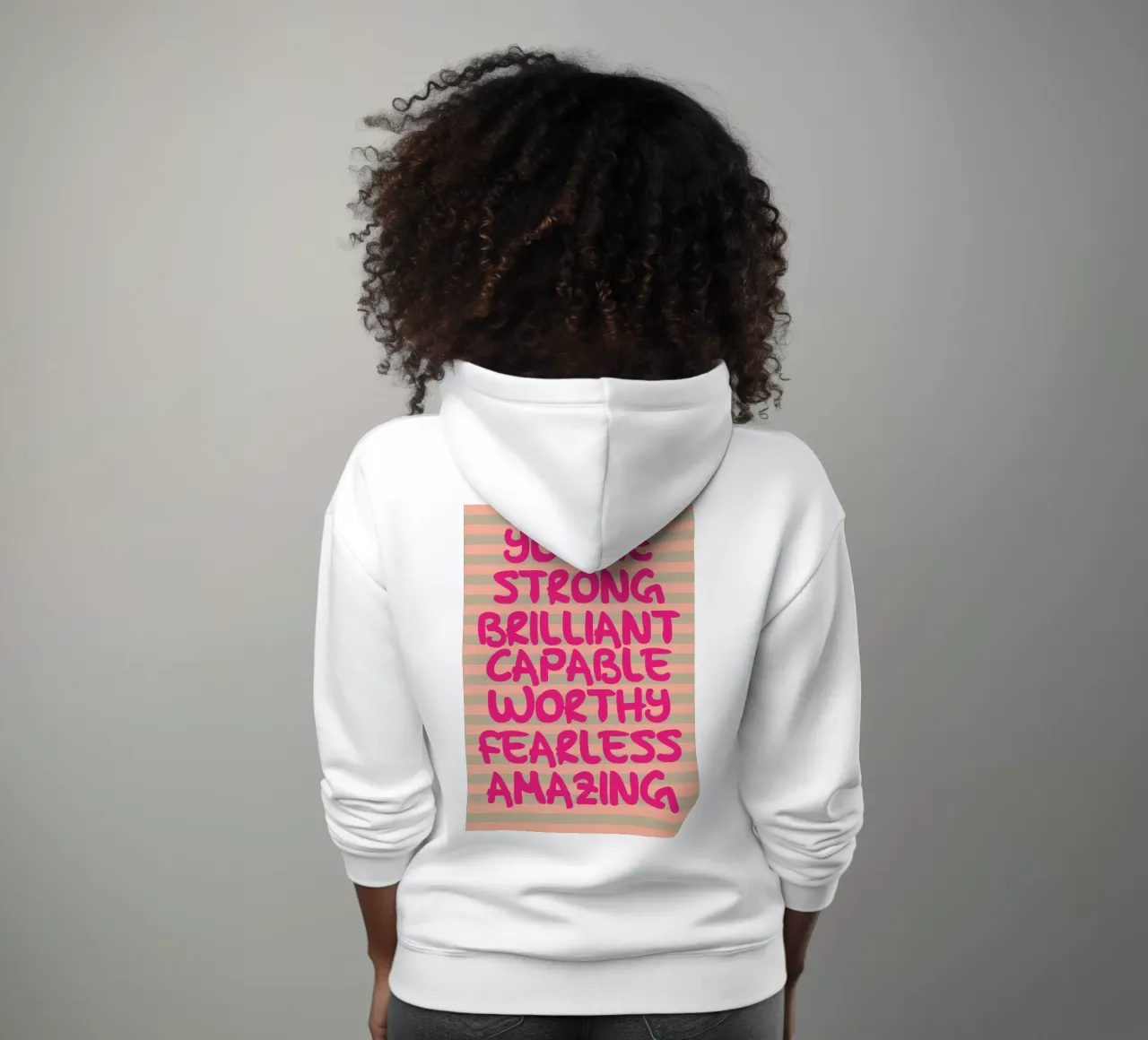 Affermazione "Tu sei una ragazza felpa con cappuccio da Mutiaram