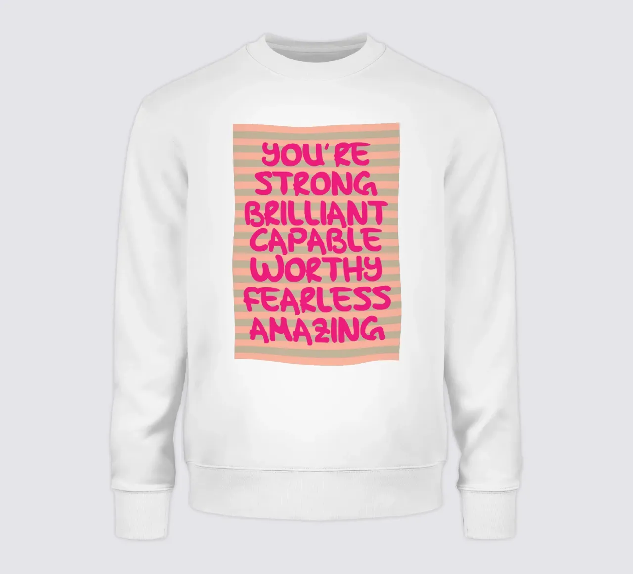 Je bent meisjesachtig Affirmatie sweatshirt van Mutiaram