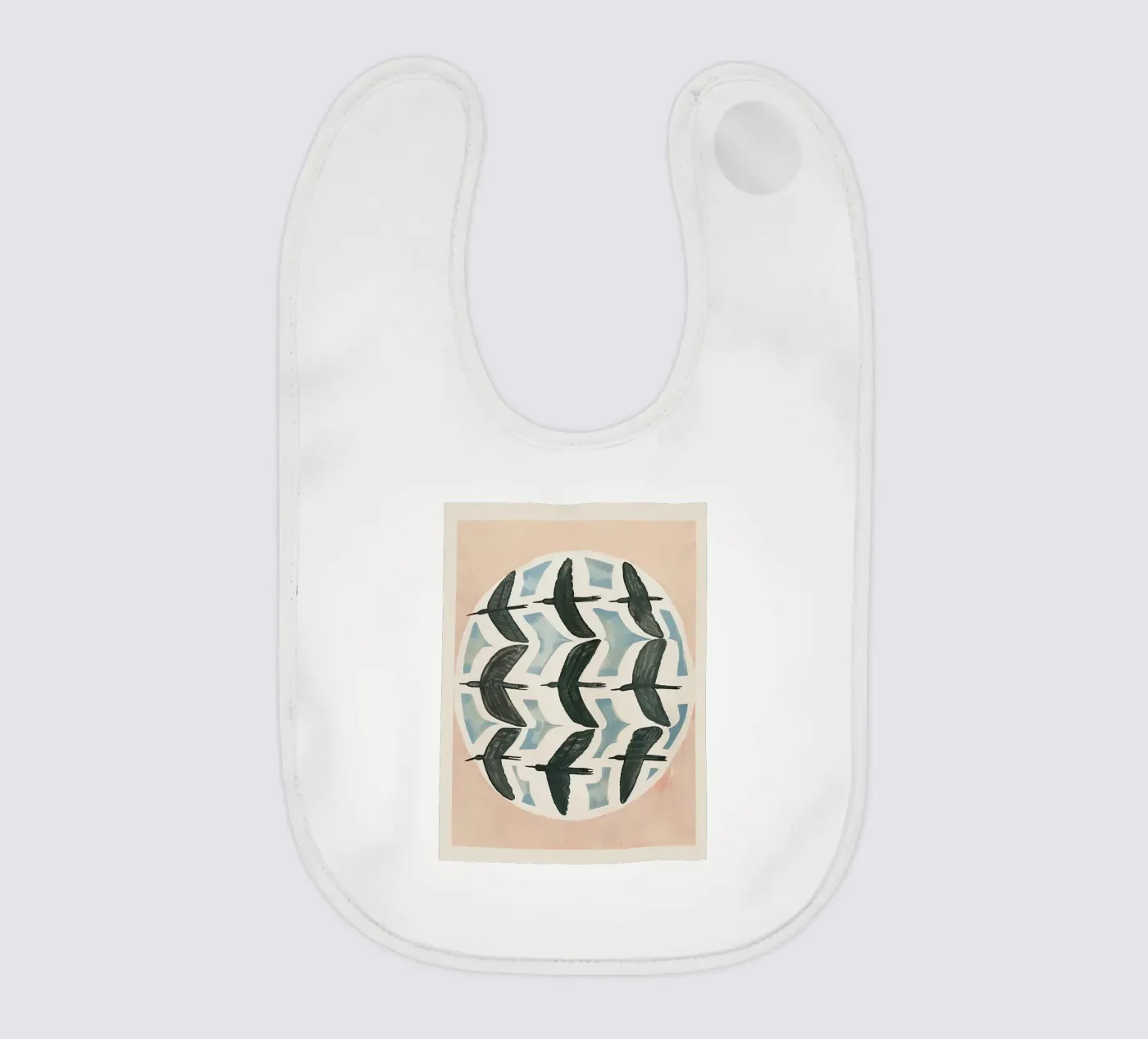Soft Migration baby bib by Sienna Atelier