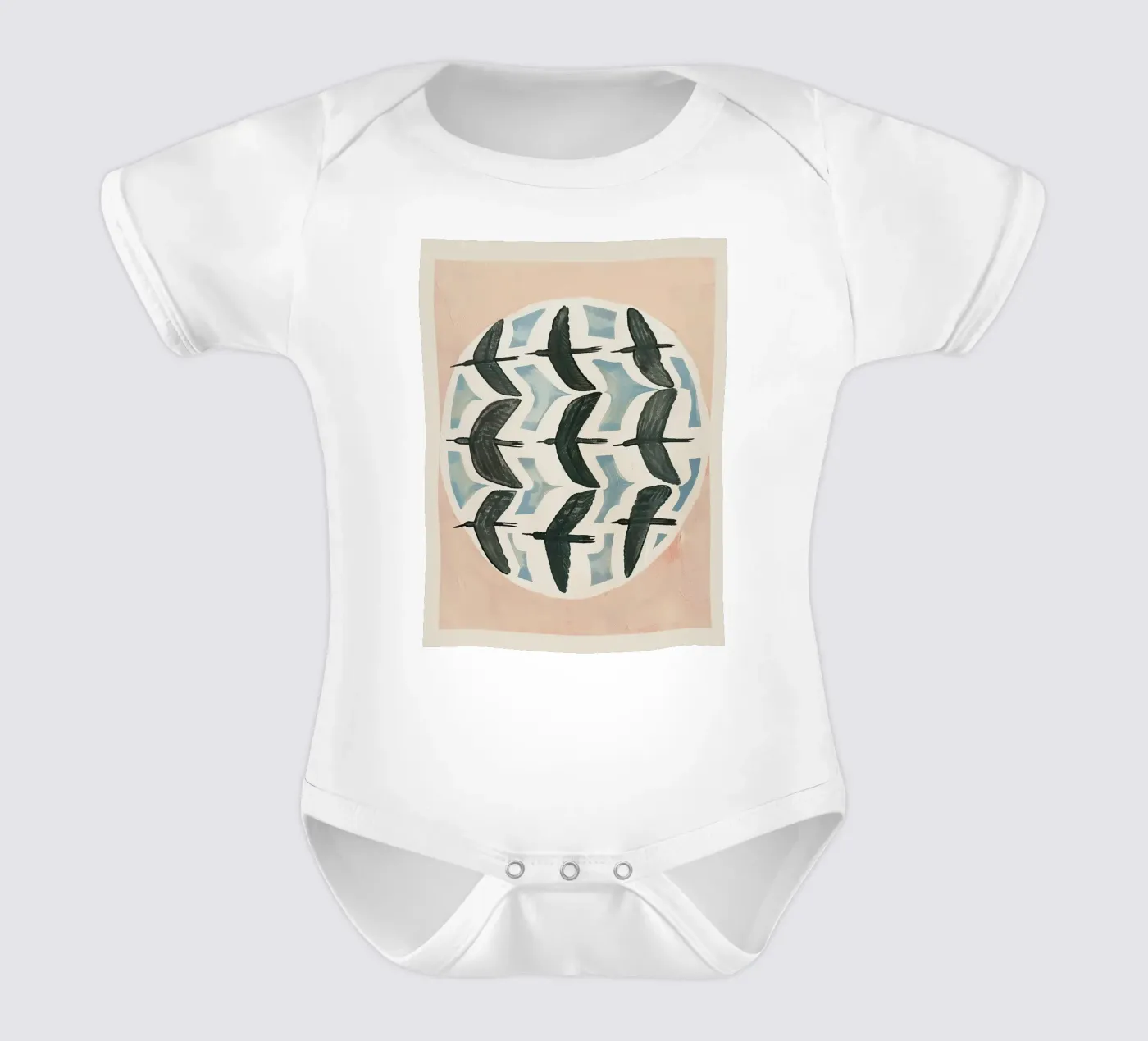 Soft Migration babyrompertje korte mouwen van Sienna Atelier