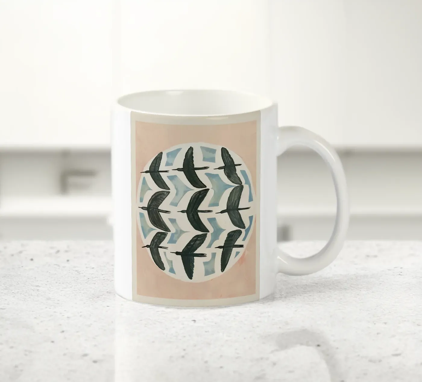 Soft Migration ceramic mug by Sienna Atelier