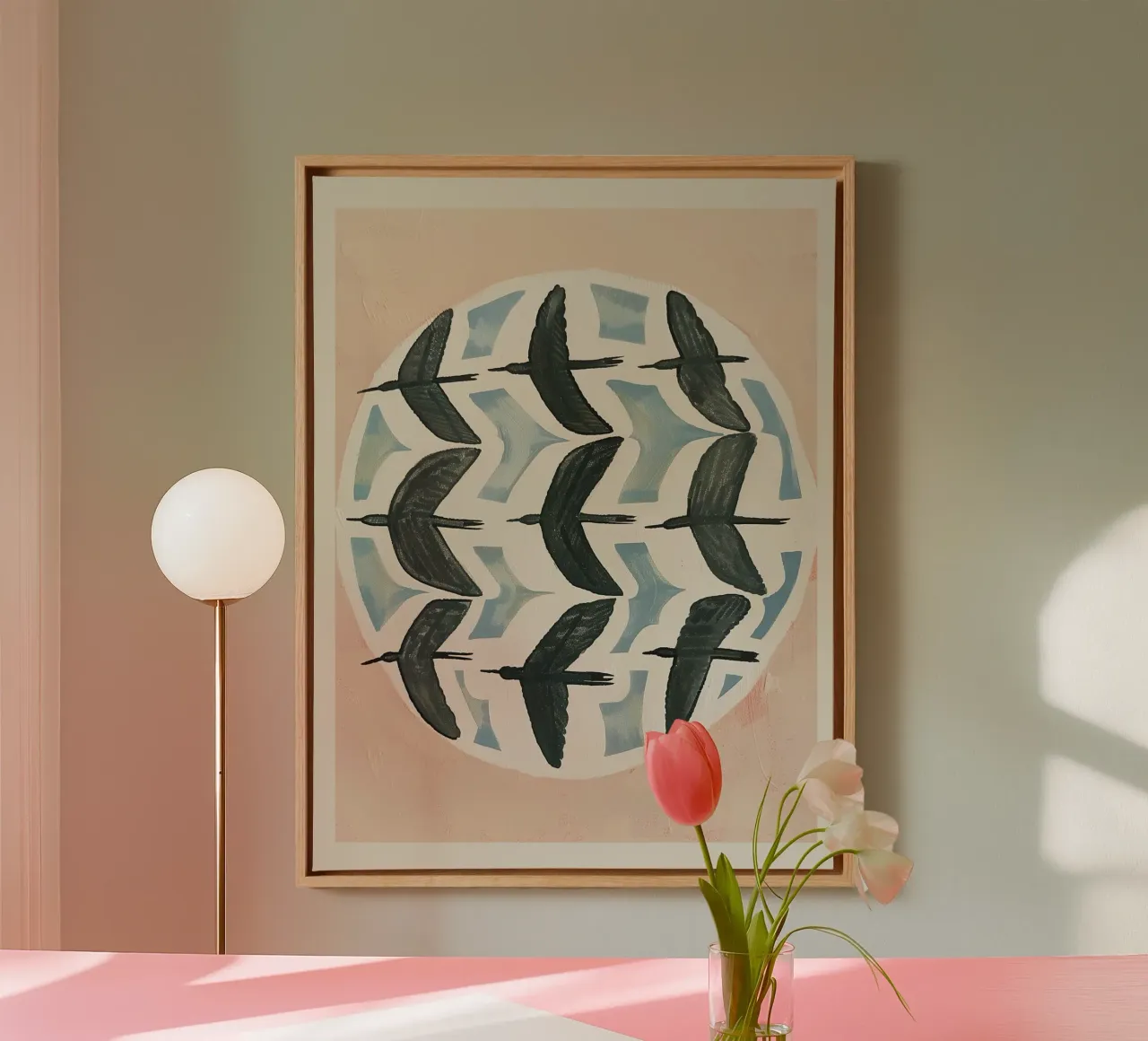 Soft Migration canvas van Sienna Atelier