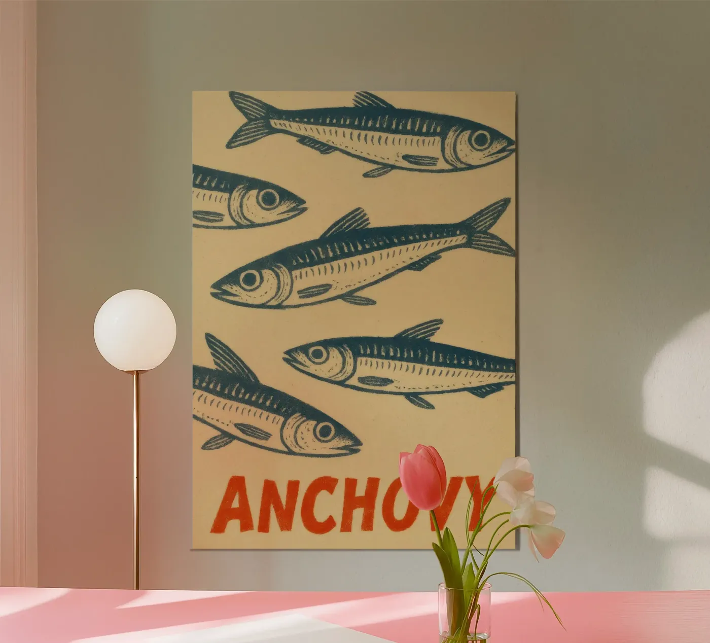 Stampa acciughe poster da florian luft