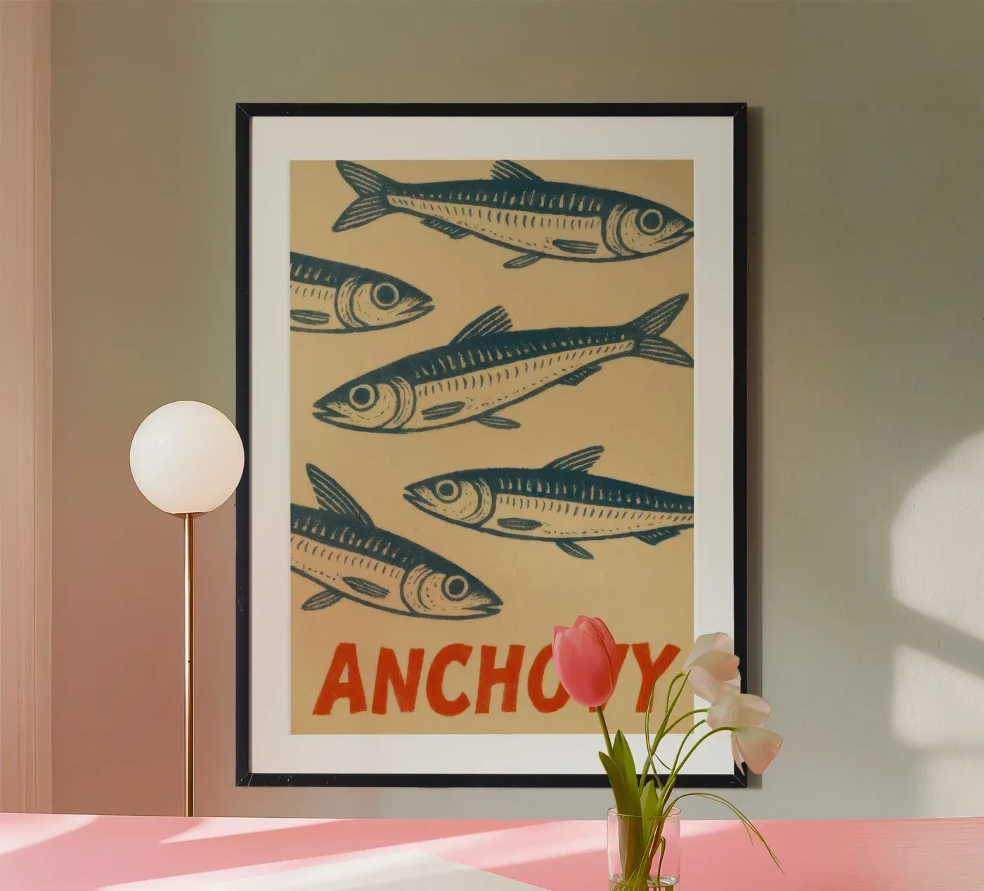 Stampa acciughe poster da florian luft