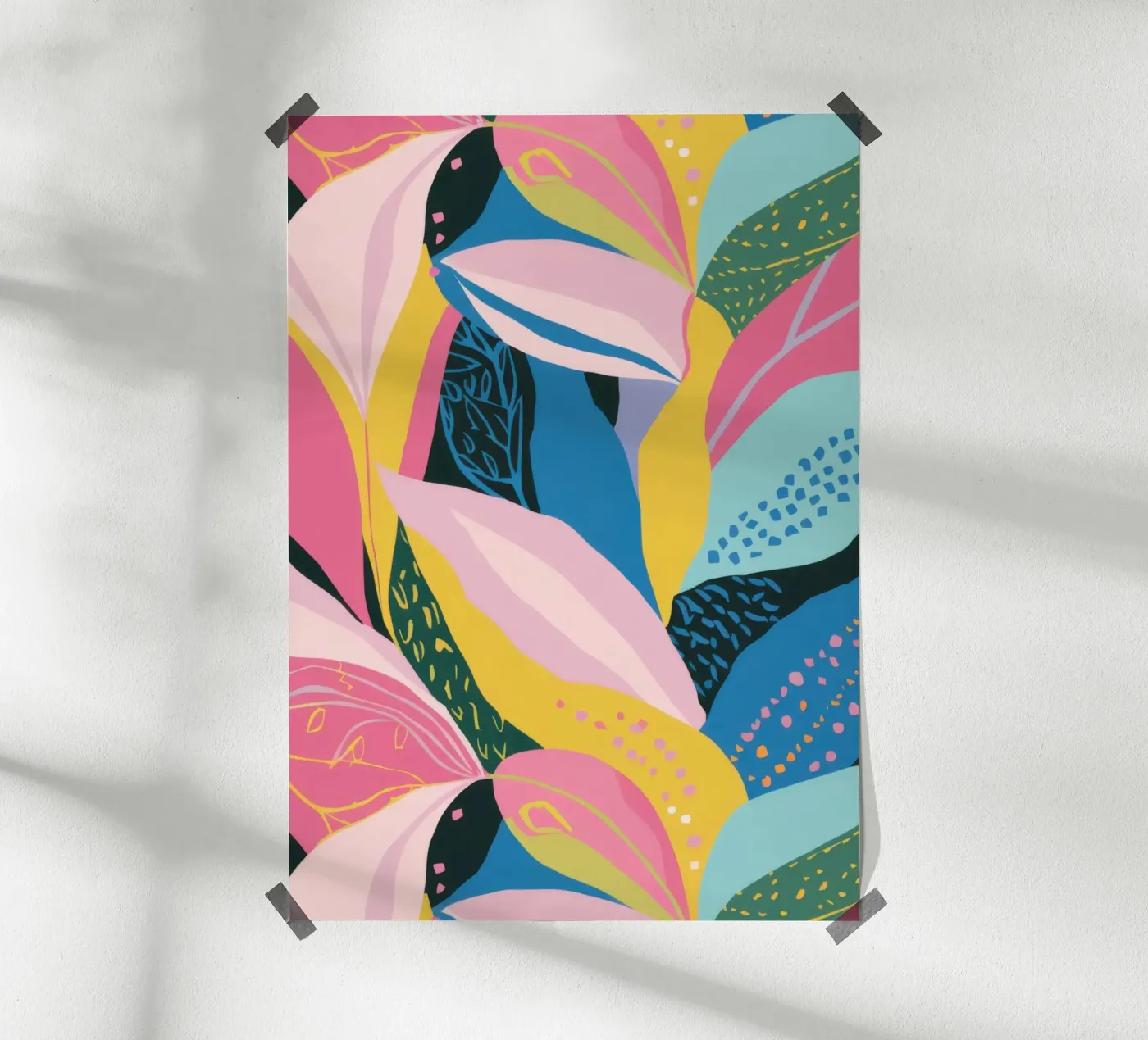 Tropical Leaf Cascade poster by Solace Light
