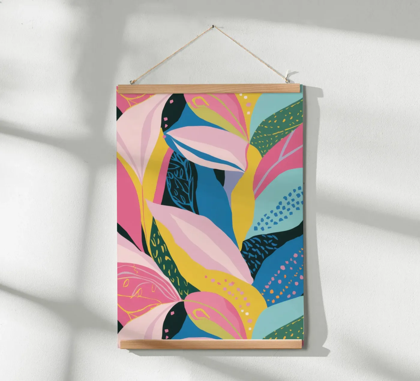Tropical Leaf Cascade poster by Solace Light