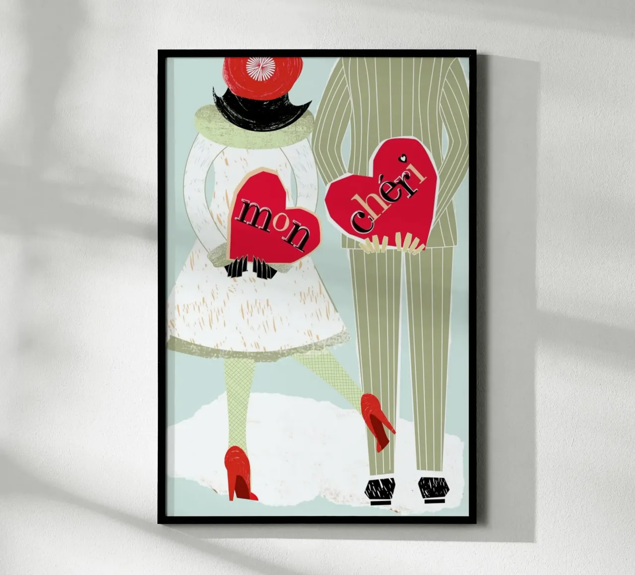 Mon Chéri poster con telaio in plastica da Catherine Aguilar