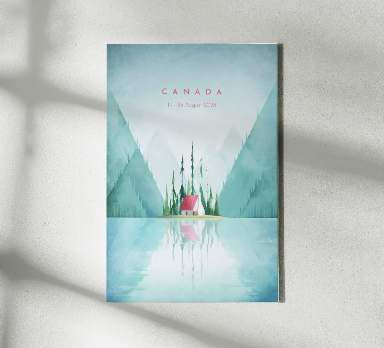 Canada Gepersonaliseerde Reisposter canvas met Baklijst van Henry Rivers