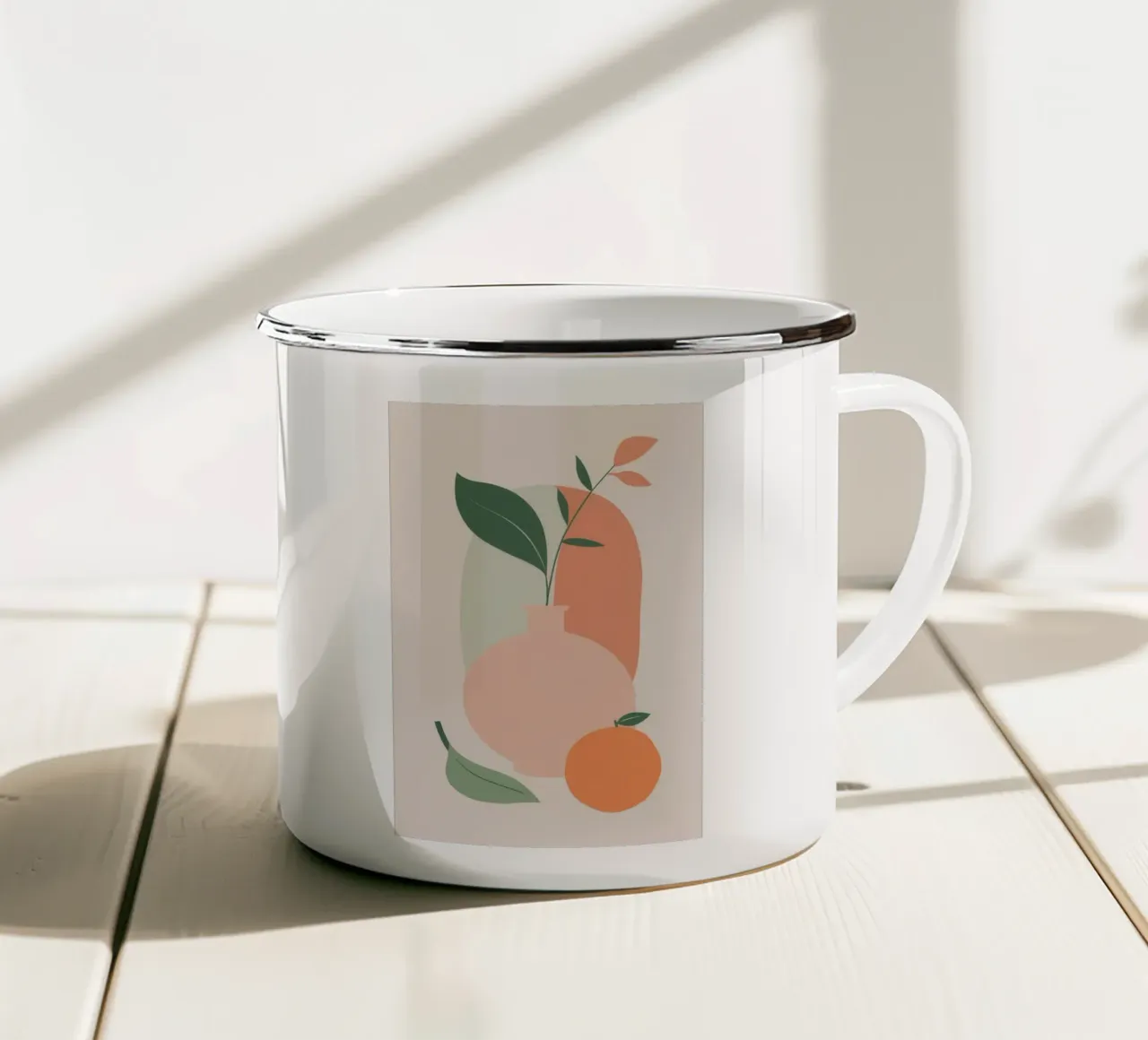 Forme mute di natura morta tazza in smalto da Solace Light