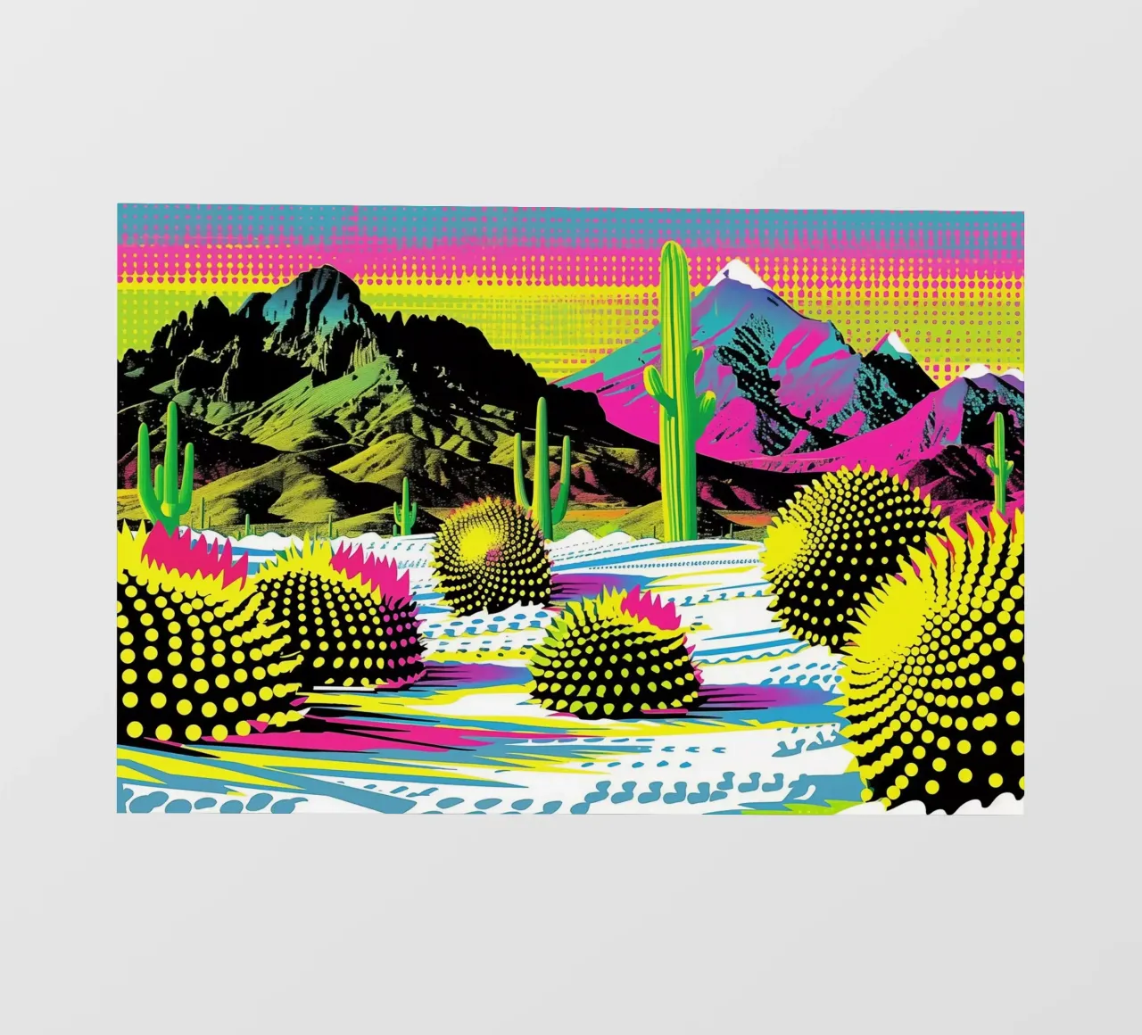 Neve nel deserto dei cactus telo in pvc da Autofocus