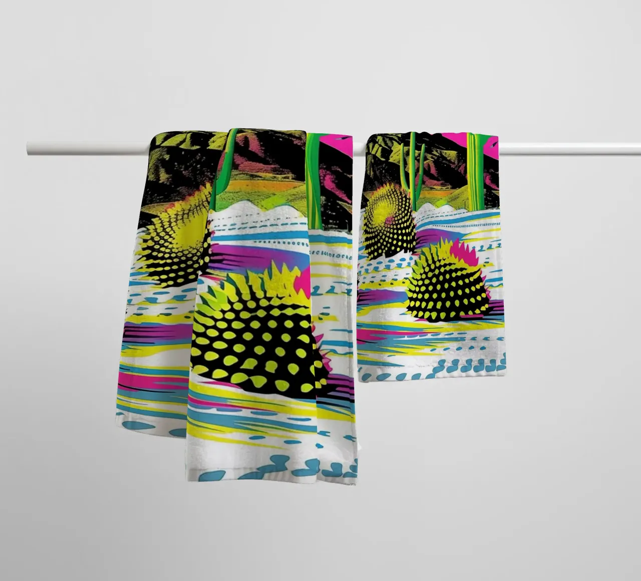 Neve nel deserto dei cactus asciugamano da bagno da Autofocus