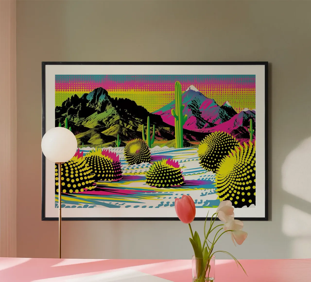 Neve nel deserto dei cactus poster da Autofocus
