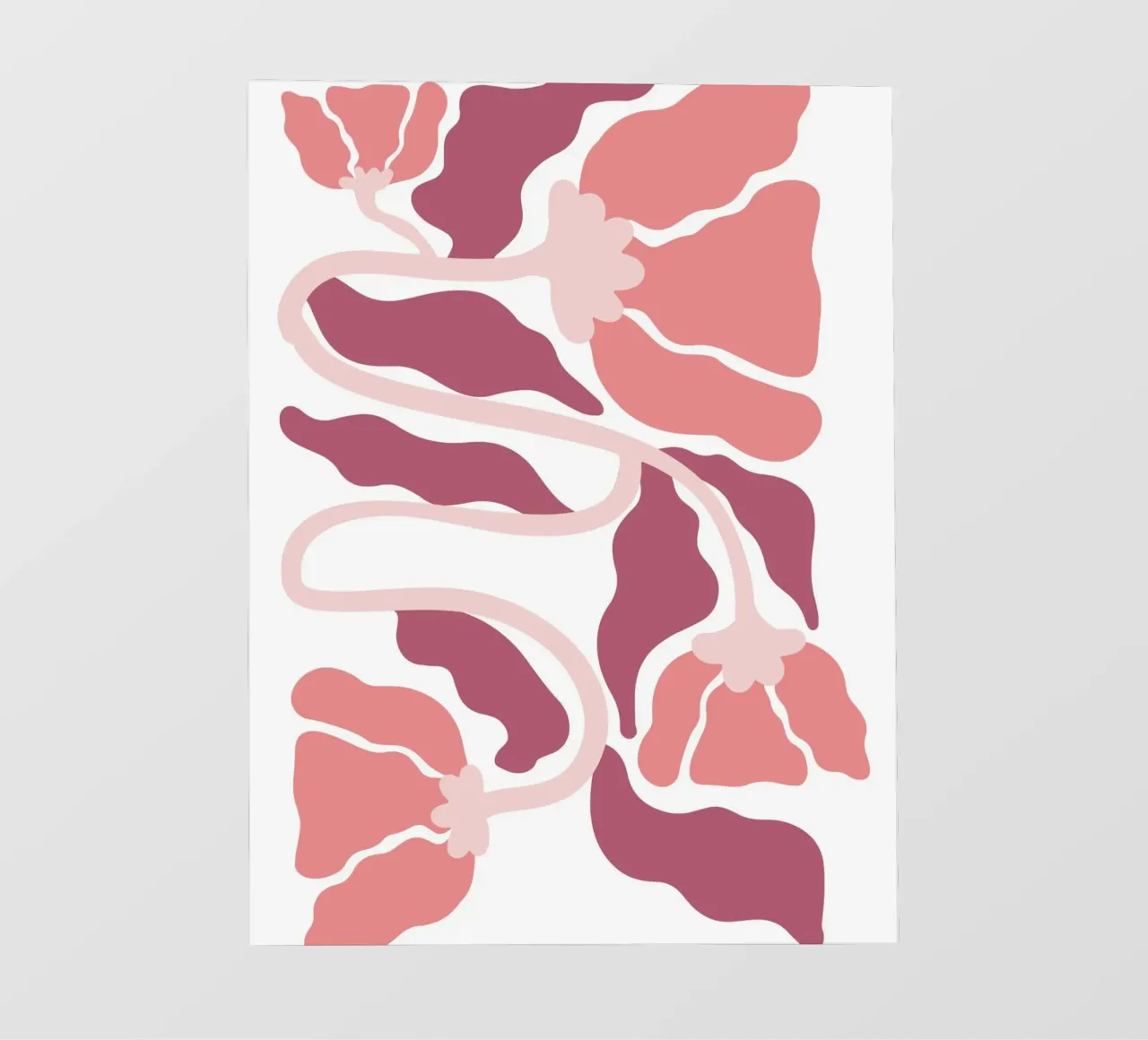 Flusso floreale astratto - Soft Boho Art telo in pvc da Cozy Vibes