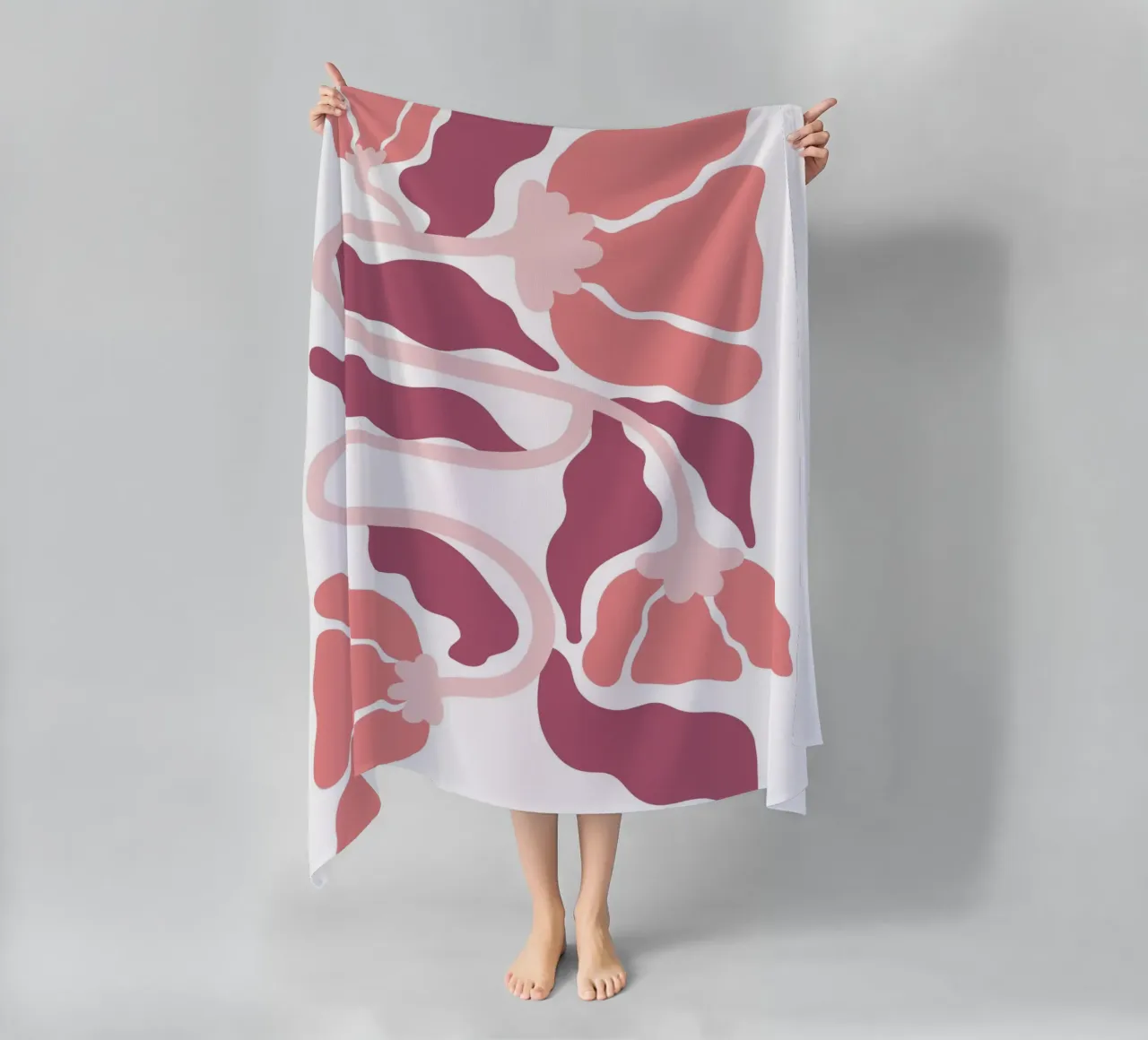 Flusso floreale astratto - Soft Boho Art telo mare da Cozy Vibes