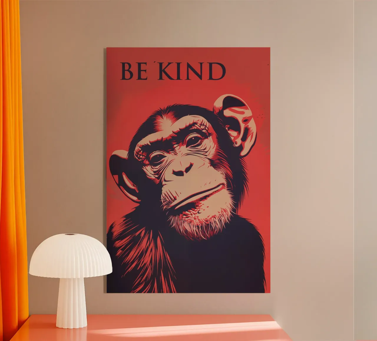 Be Kind (Sei Nett) Affe plexiglass da Autofocus