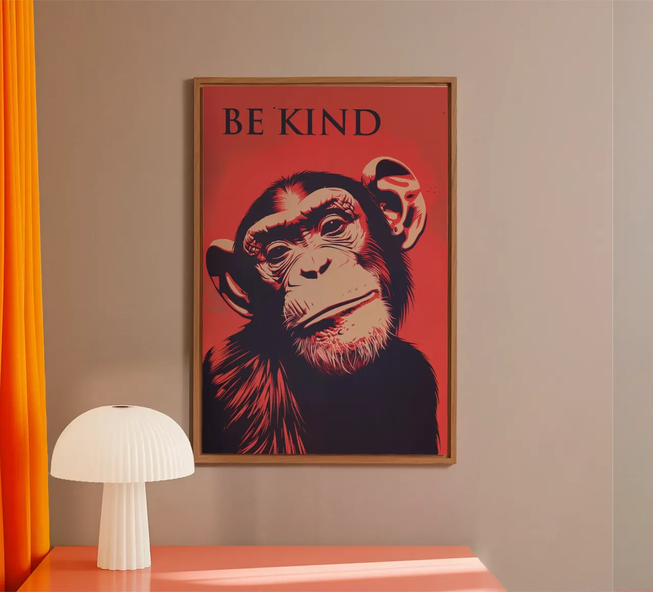 Be Kind (Sei Nett) Affe alluminio dibond da Autofocus
