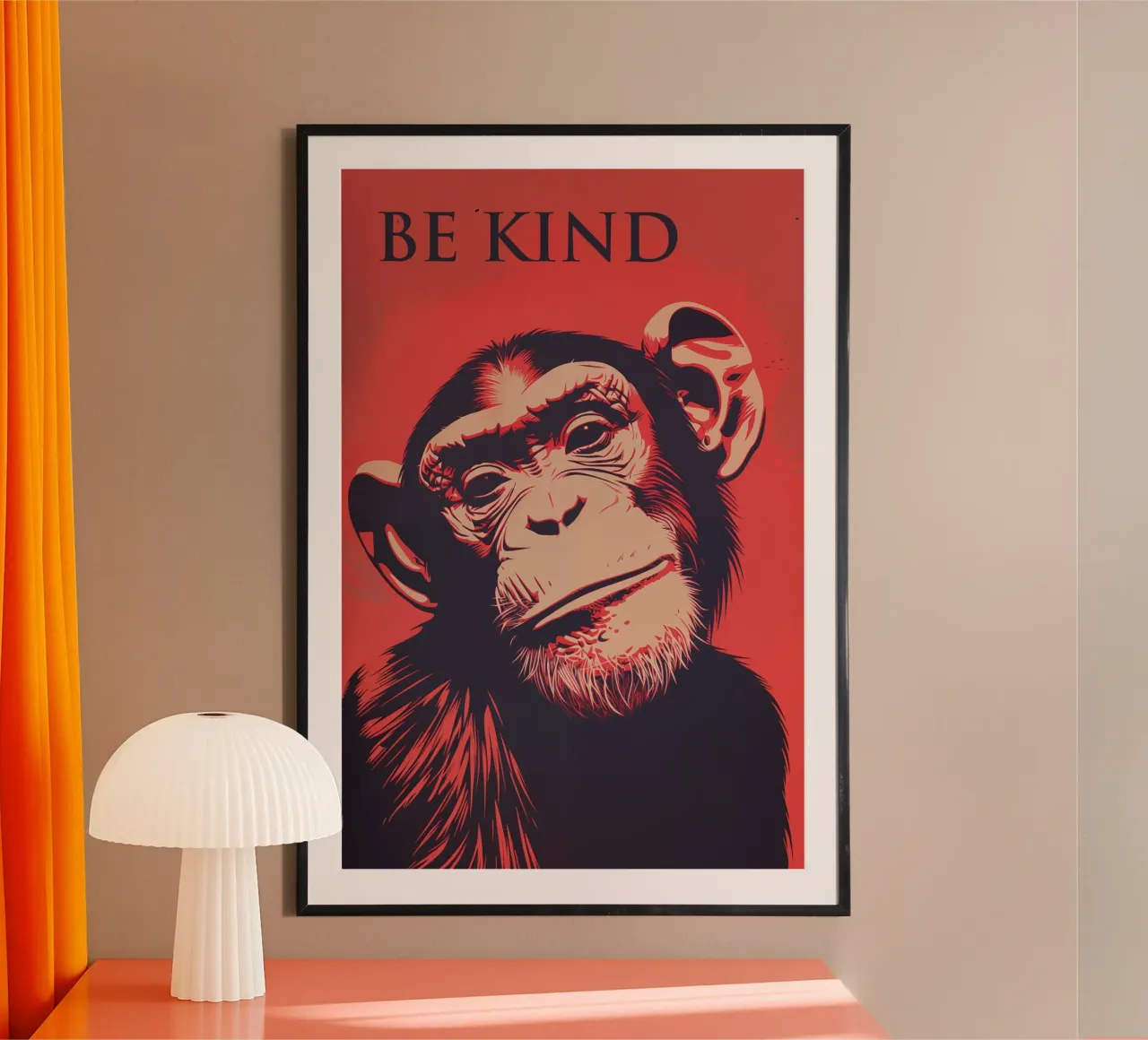 Be Kind (Sei Nett) Affe carta hahnemühle da Autofocus