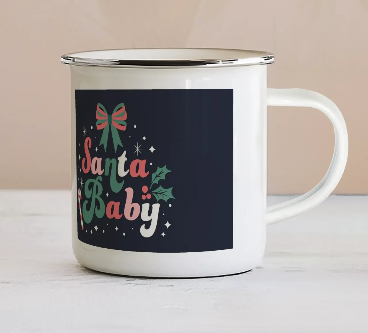 Babbo Natale tazza in smalto da Winter Whispers