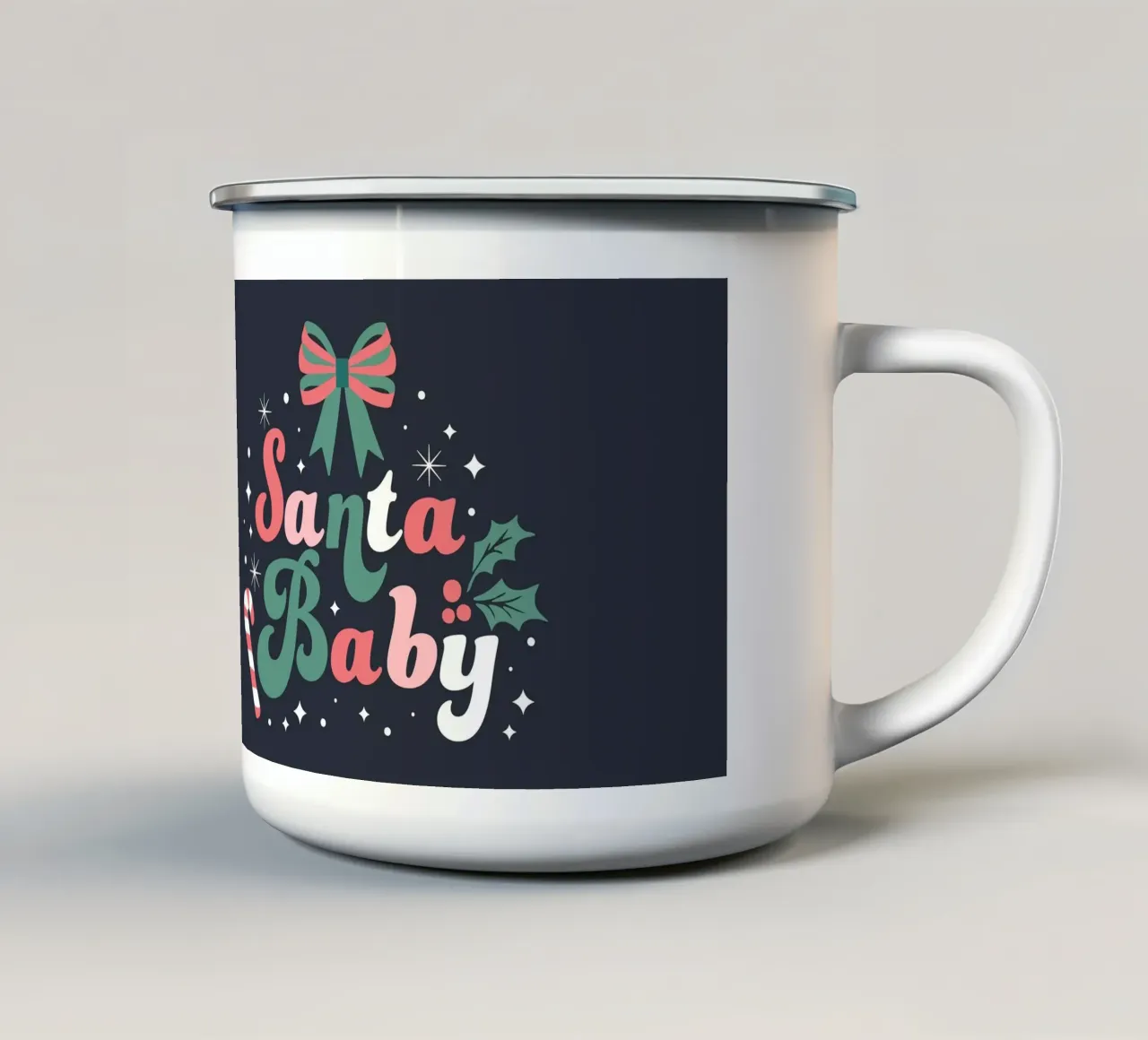 Babbo Natale tazza in smalto da Winter Whispers